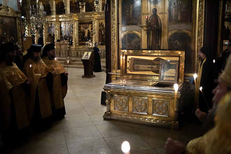 В день памяти святителя Иннокентия Московского в Лавре совершили Божественную литургию