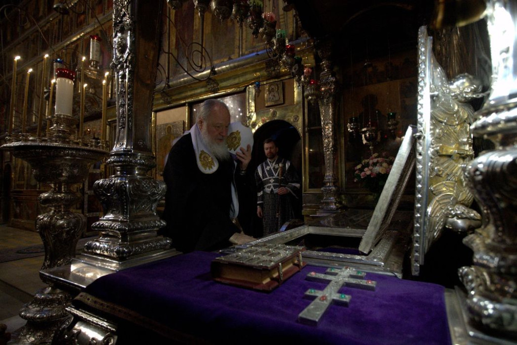 Патриарх московский и всея Руси Кирилл в Лавре