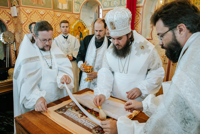 Епископ Фома совершил великое освящение храма в честь Преображения Господня в деревне Пирогово