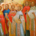 Фрагмент иконы Радонежских новомучеников. Ильинский храм, Сергиев Посад