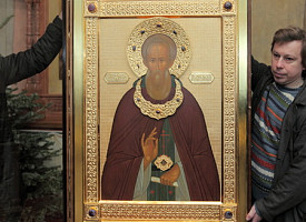 В Ташкент из Троице-Сергиевой лавры принесена чтимая икона преподобного Сергия Радонежского