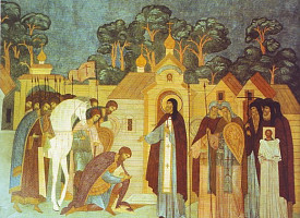 Преподобный Сергий — иконы монахини Иулиании (Соколовой)