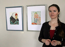В Сергиевом Посаде открылась выставка выпускницы иконописной школы при МДА Анны Наседкиной