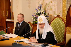 Патриарх Кирилл возглавил заседание Попечительского совета Свято-Троицкой Сергиевой Лавры