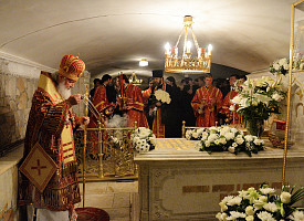 Во вторник Светлой седмицы Святейший Патриарх Кирилл совершил Литургию в Троице-Сергиевой Лавре