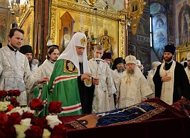 Патриарх Кирилл возглавил в Троице-Сергиевой лавре отпевание и погребение архимандрита Кирилла (Павлова)