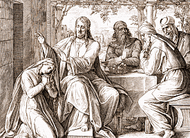 Вечеря в доме фарисея Симона, прощение грешницы