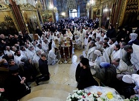 В Троице-Сергиевой Лавре состоялся чин отпевания и погребения архимандрита Наума (Байбородина)
