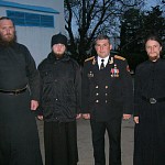 Братия Лавры с героем России Владимиром Карпушенко в 810 Бригаде Морской пехоты в городе-герое Севастополе
